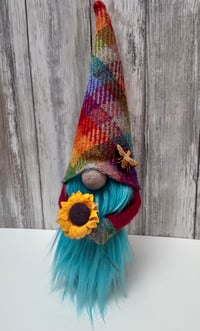 Image 4 of Harris Tweed Wee rainbow bee Gnome