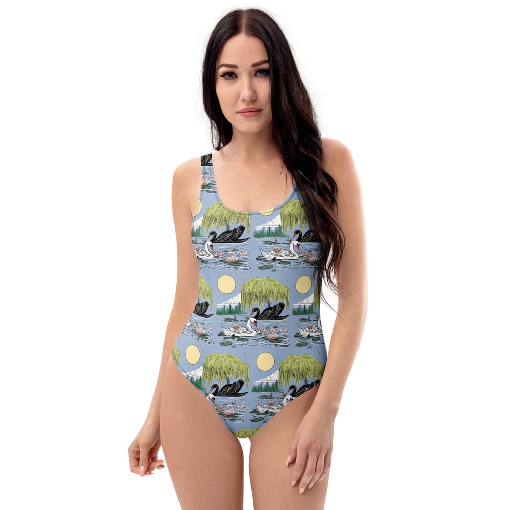 Swan Lake in color One-Piece Swimsuit