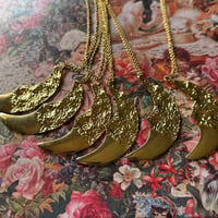 Image 2 of Vintage Gold Moon Necklace/Earrings