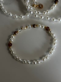 Image 7 of Starlight Shimmer Moon and Stars| Cream and Gold  Tumbler Bracelet Stack