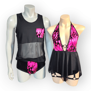 Image of Flamingo Flame Bodysuit