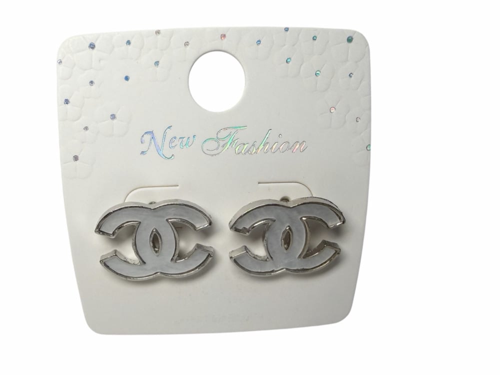 Image of Cc colored earrings