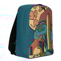 Image 3 of Retro Futurism Space Station Minimalist Backpack