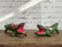 Image 3 of Spun cotton alligator ornament 