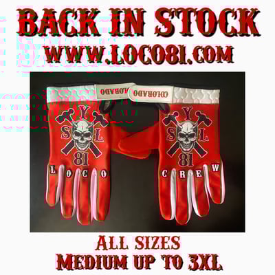 Image of Riding Gloves - Red LOCO CREW