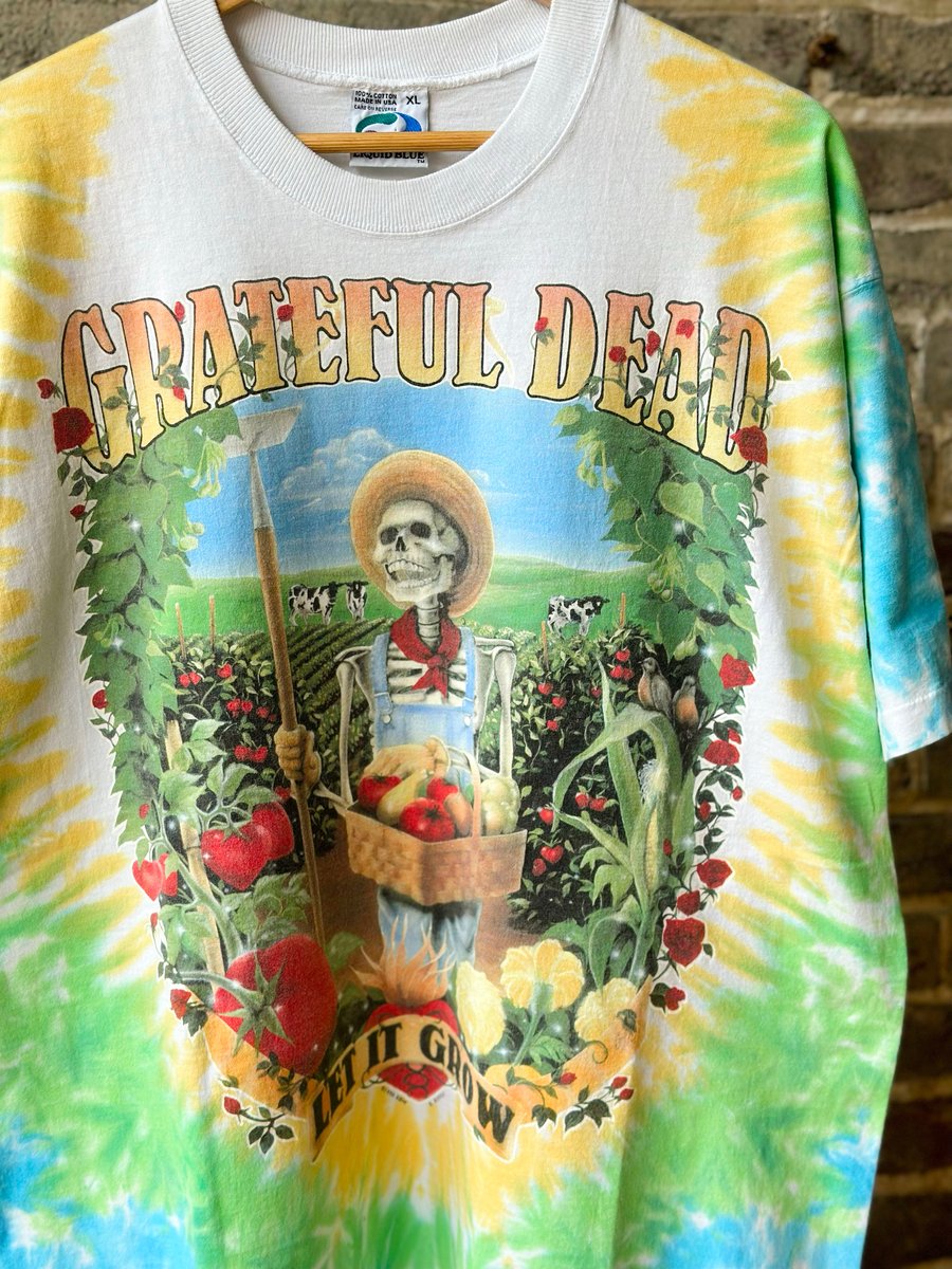 Image of 1996 Vintage Liquid Blue GRATEFUL DEAD- LET IT GROW Single-Stitched Tee, SIZE: XL