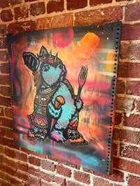 Image 2 of Peckish Assassin on Reclaimed Metal