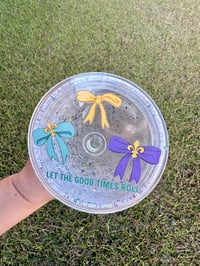 Image 4 of 24oz Acrylic Mardi Gras Snow Globe Cup