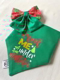 Image 6 of Meet me Under The Mistletoe / Christmas Trees Reversible Bandana 
