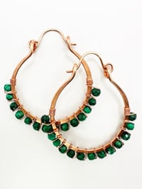 Image 2 of Malachite (Copper) Swing Earrings