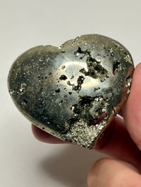 Image 7 of Pyrite Carved Heart #2577