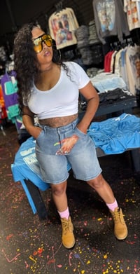 Denim Capri Shorts