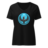 Image 1 of Women’s relaxed v-neck t-shirt - Rebel Loon Blue