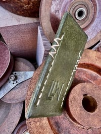 Image 2 of Small leather knife slip (olive)