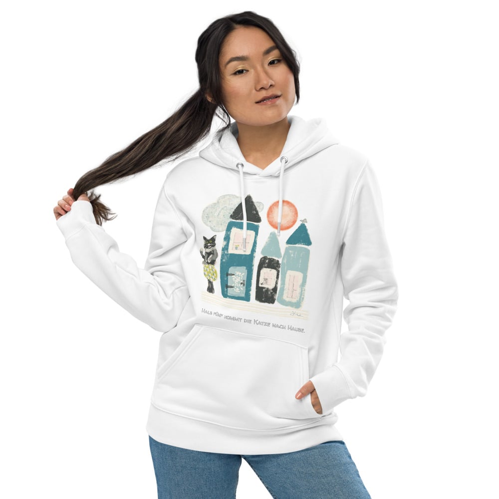 Image of Halb fünf kommt die Katze nach Hause Unisex Hoodie