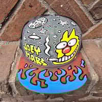 Image 5 of Hand Painted Hat 18 1/1 Flat Brim Hat 