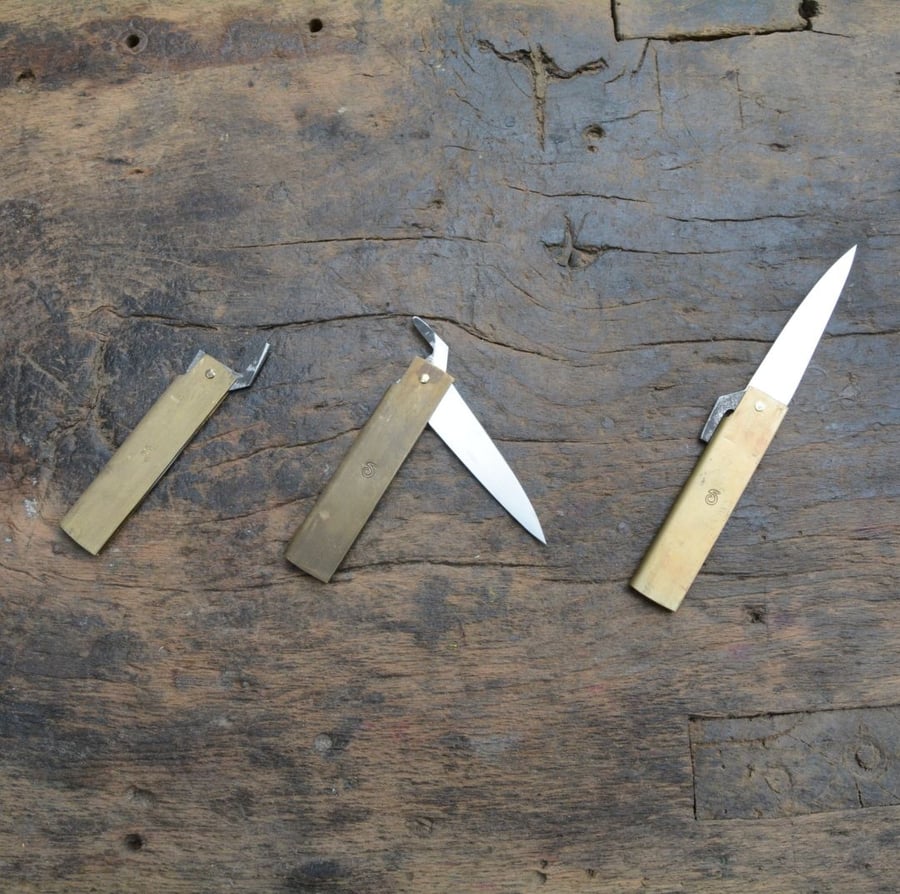 Image of Higonokami inox et laiton vieilli