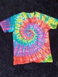 Image 3 of Hippie Pastel Rainbow Tie Dye Shirt Boho