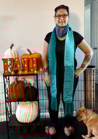 Long crocheted scarf