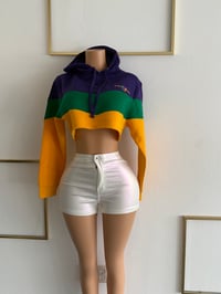 Image 3 of Mardi Gras Hoodie with logo 