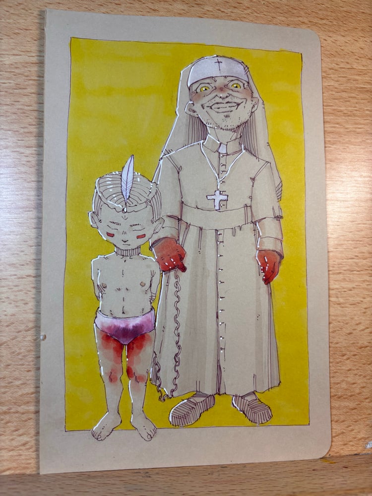 Image of Residential Rape 5.5x8.5 original illustration