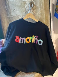 Image 2 of Suadoiro bordado a man. AMORIÑO negro. Varias tallas.