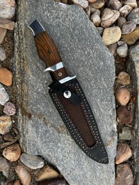 Image 1 of 13” forged Damascus knife.