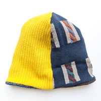 Image 3 of Upcycled Reversible Beanie Cotton Blend -46