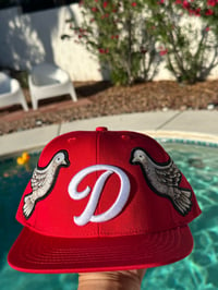 Image 4 of Red double dove SnapBack 