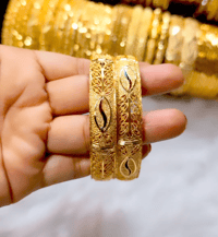 Image 2 of 2 Pieces Gold Plated Bangles Set_GPB_1218