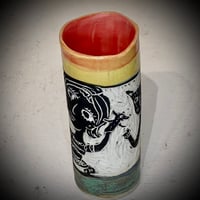 Image 1 of “Dog Puppet” porcelain vase 