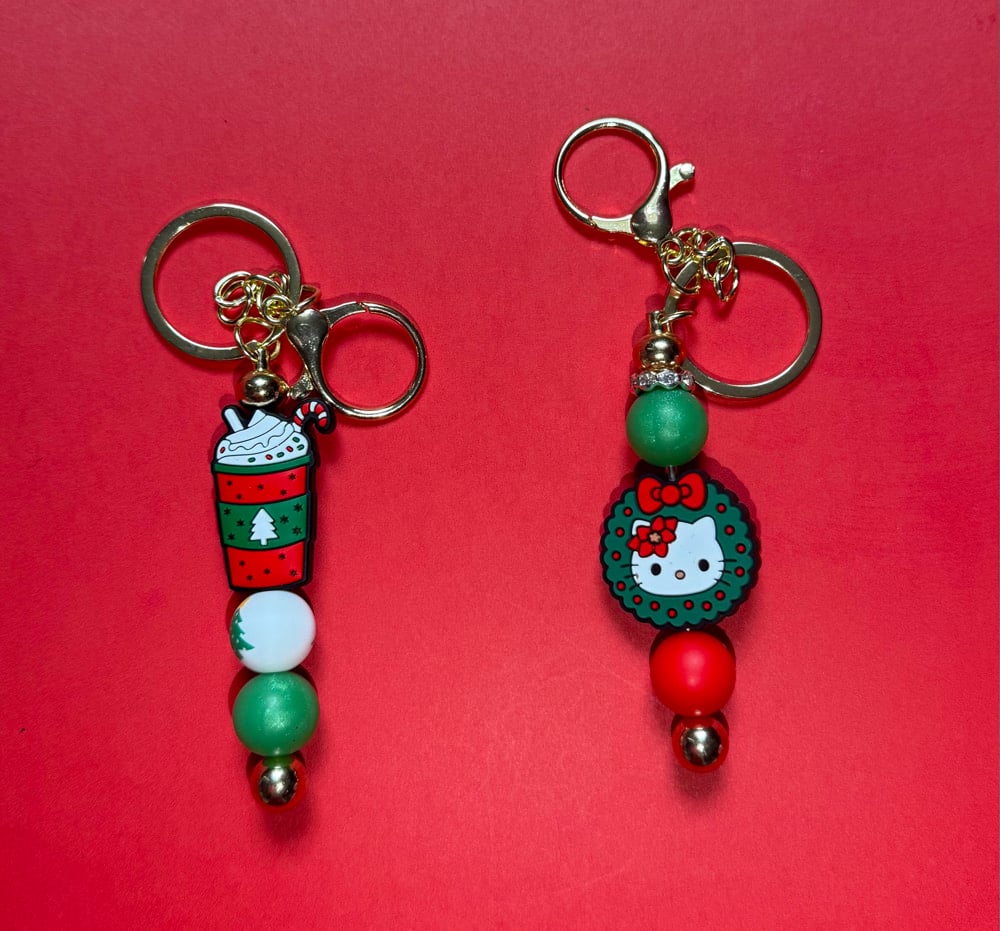 Image of Holiday Silicone Themed Keychains 