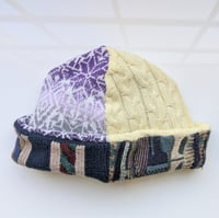 Image 4 of Upcycled Reversible Beanie Cotton Blend -44