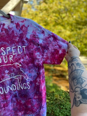 Image of MEDIUM Disrespect Your Surroundings Tie Dye Shirt 1