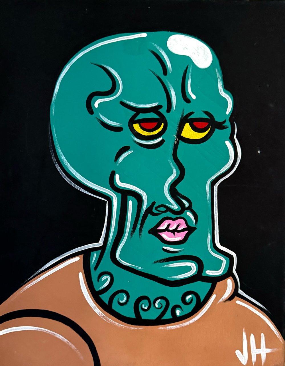 Handsome Squid Canvas