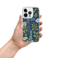 Image 23 of Art Nouveau Inspired Blue Boho Floral Clear Case for iPhone®