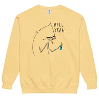 Image 2 of hell yeah Unisex garment-dyed sweatshirt