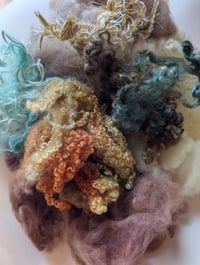 Image 3 of Fungi Medley - Mushroom inspired Colorway Fiber Kit For Blending, Carding, Felting, Fiber Arts