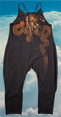 Image 2 of “ARCHANGEL” CUSTOM BLEACH PAINTED OVERSIZED ROMPER LARGE