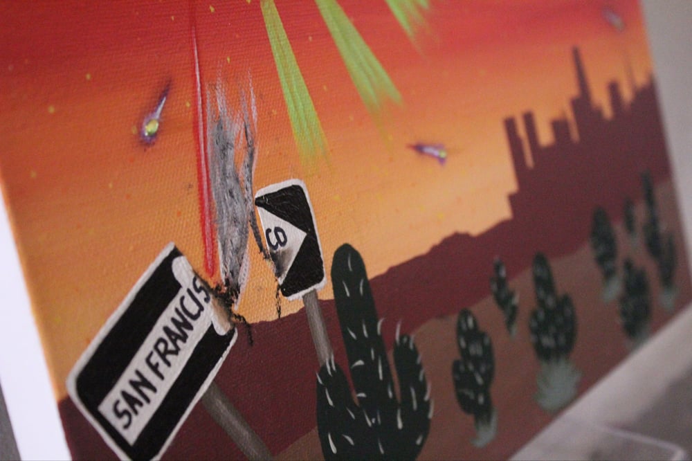 Image of UFO x San Francisco 12x16 Original Canvas 1/1