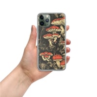 Image 4 of Dark Cottagecore Goth Inspired Vibrant Mushroom Clear Case for iPhone®