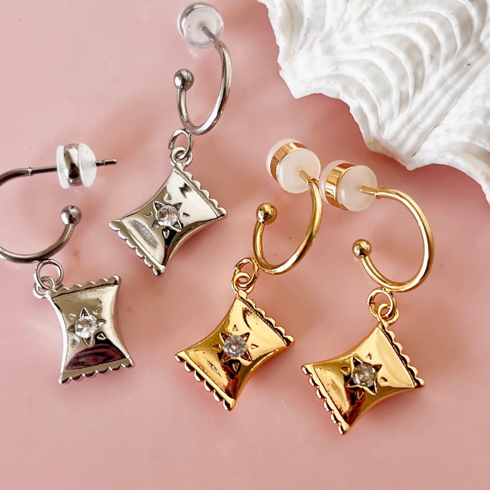 Image of Sweet Half Hoops - Gold or Silver