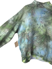 Image 6 of L Ladies Quarter-Zip Pullover in Luna Moth Watercolor Ice Dye