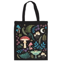Image 2 of Dark Forest Print Polycotton Tote Bag