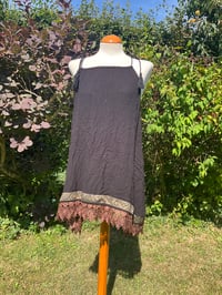Image 1 of Upcycled Beach Cover-up Dress With Lace Trim 