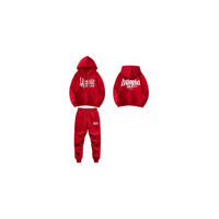 Hunnid Hustles Sweatsuit(Red and White)