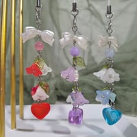 Image 2 of Heart Floral Charm