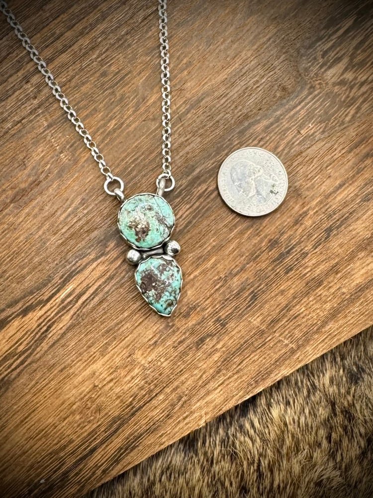 Image of Chunky Dry Creek 2 stone necklace - Discounted