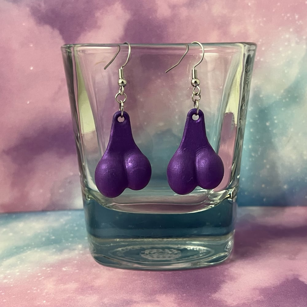Image of Truck Nuts Earrings