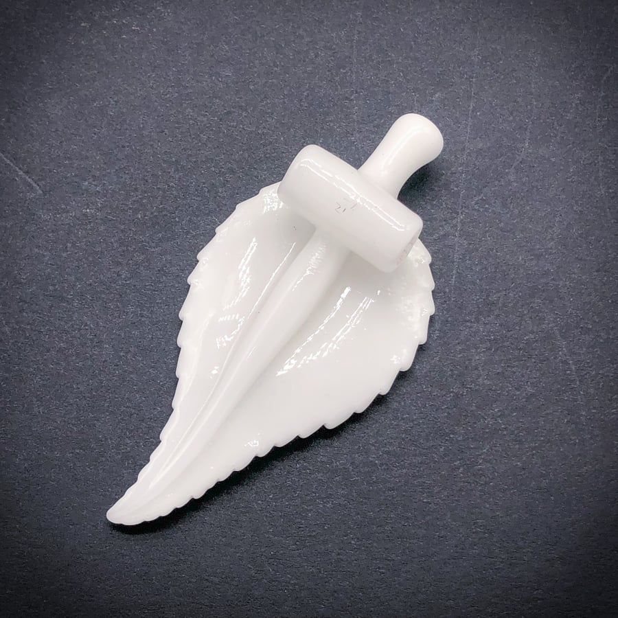 Image of Stealth White Leaf Pendant